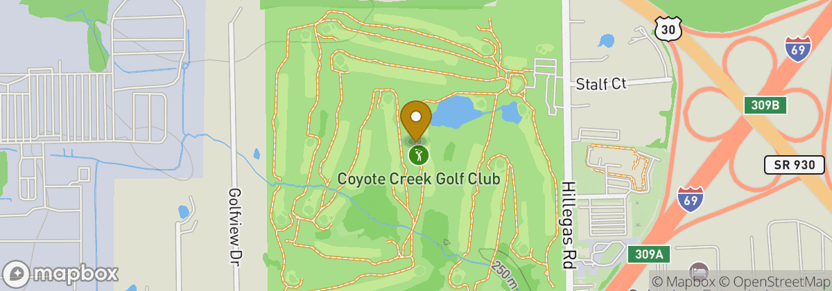 Map location: Coyote Creek Golf Club