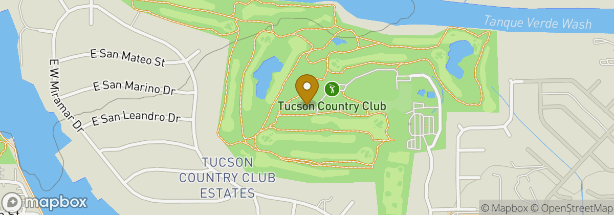 Map location: Tucson Country Club