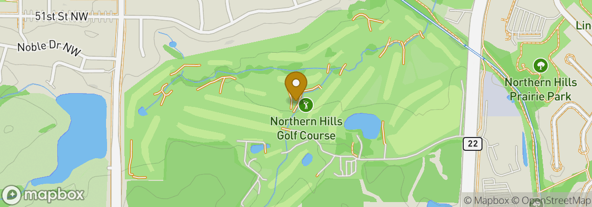 Map location: Northern Hills Golf Course