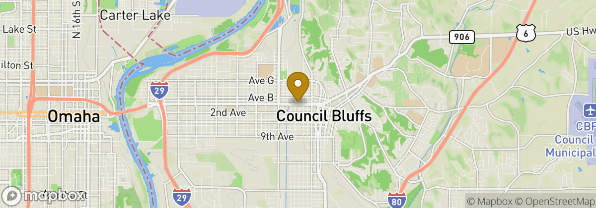 Map location: Council Bluffs