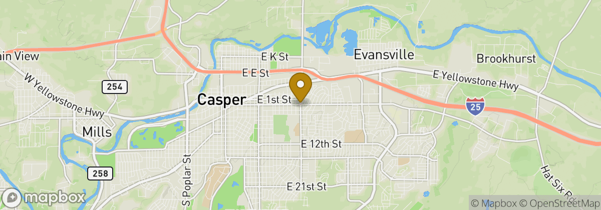 Map location: Casper