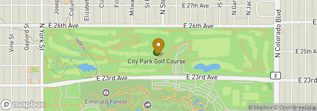Map location: City Park Golf Course