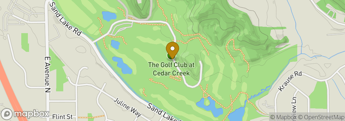 Map location: The Golf Club at Cedar Creek