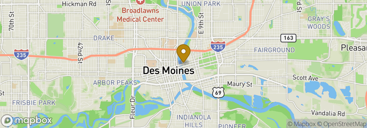 Map location: Des Moines