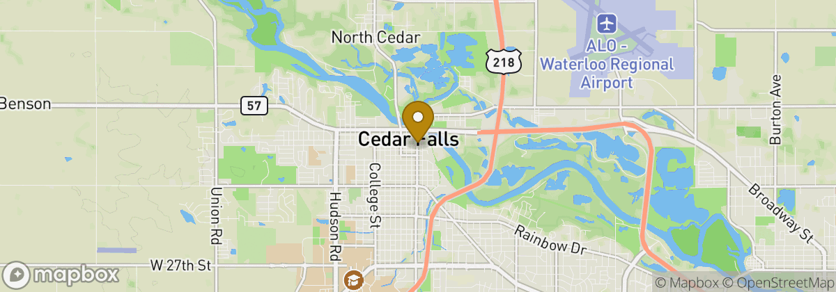 Map location: Cedar Falls