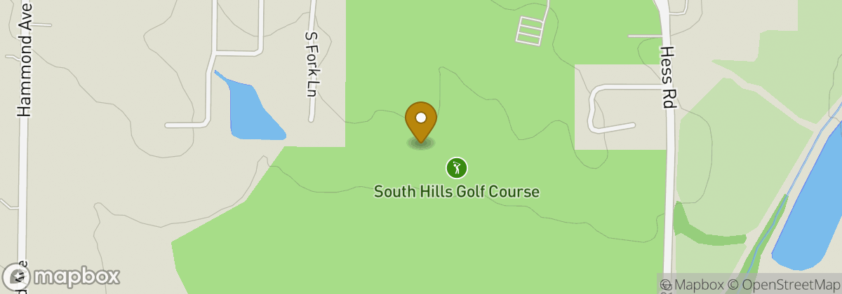 Map location: South Hills Golf Course