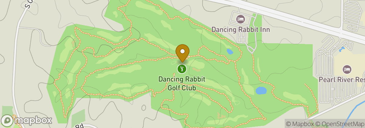 Map location: Dancing Rabbit Golf Club