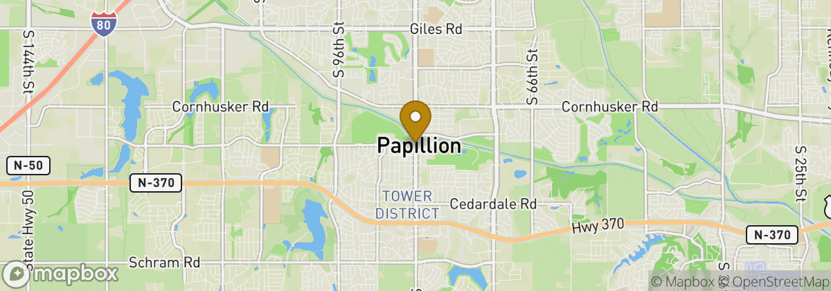 Map location: Papillion