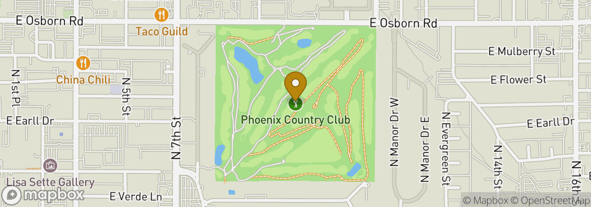 Map location: Phoenix Country Club