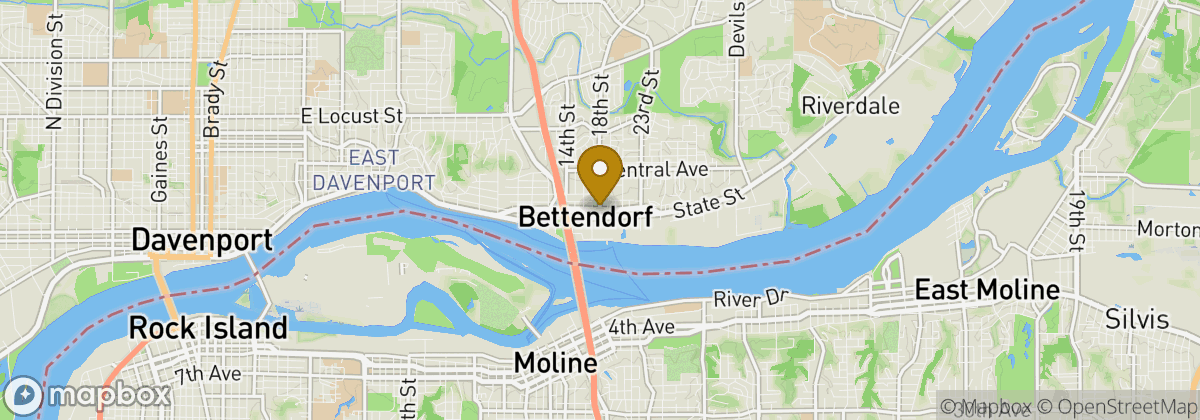 Map location: Bettendorf