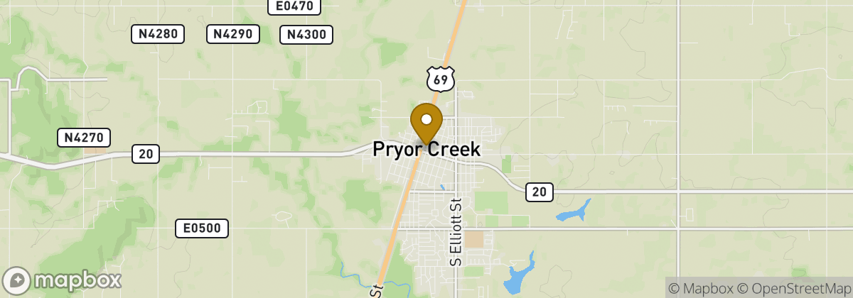 Map location: Pryor