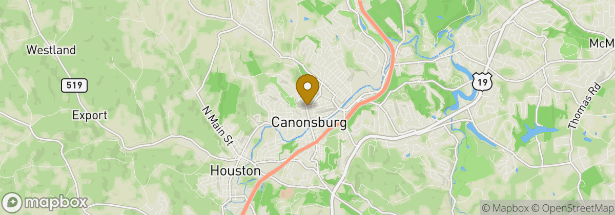 Map location: Canonsburg
