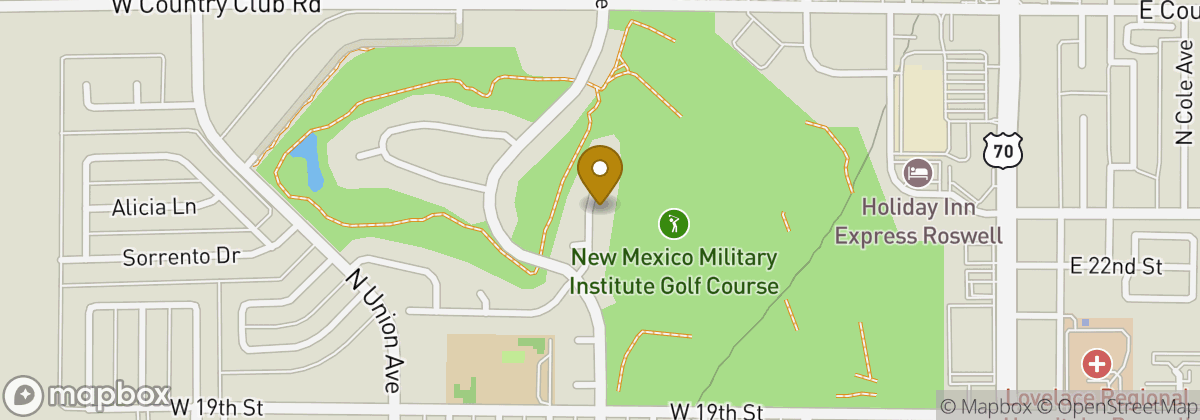 Map location: New Mexico Military Institute Golf Course