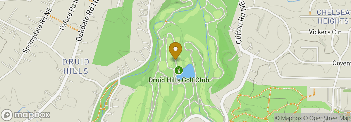 Map location: Druid Hills Golf Club