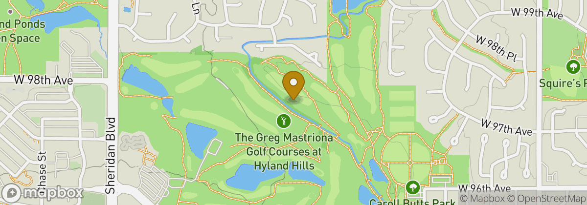 Map location: The Greg Mastriona Golf Courses at Hyland Hills
