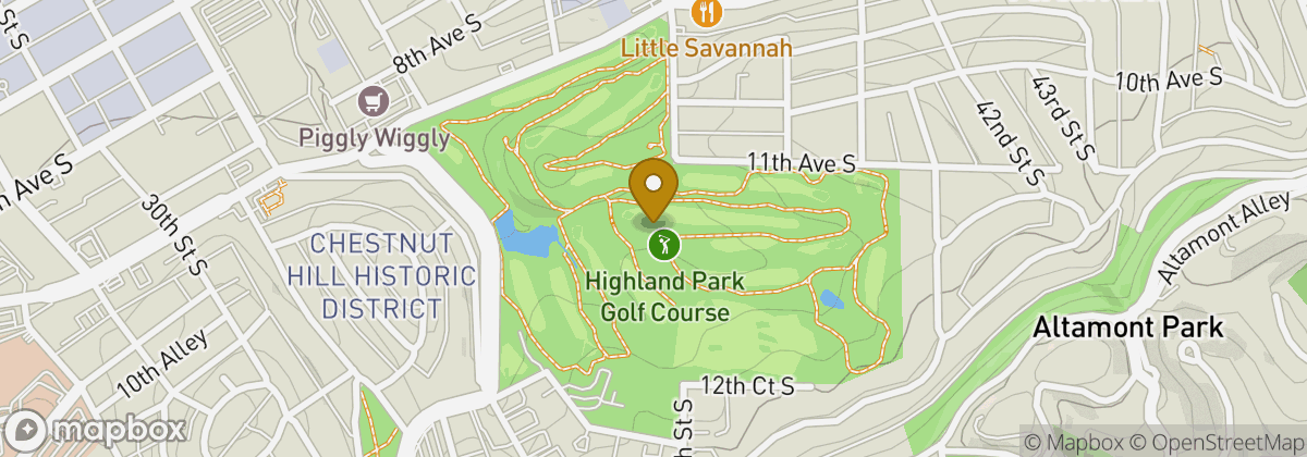 Map location: Highland Park Golf Course