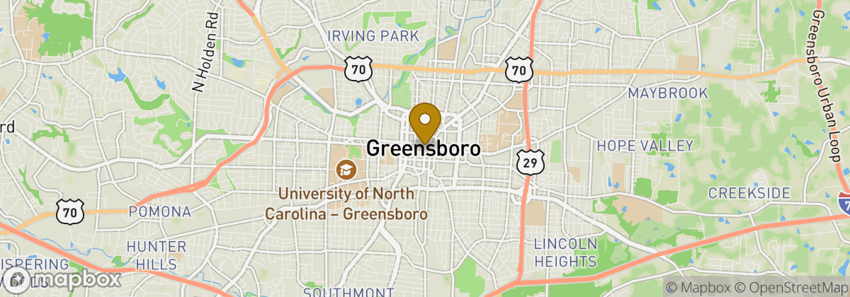 Map location: Greensboro