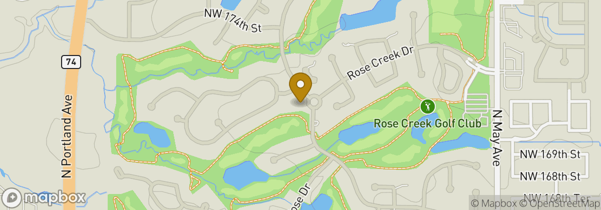 Map location: Rose Creek Country Club