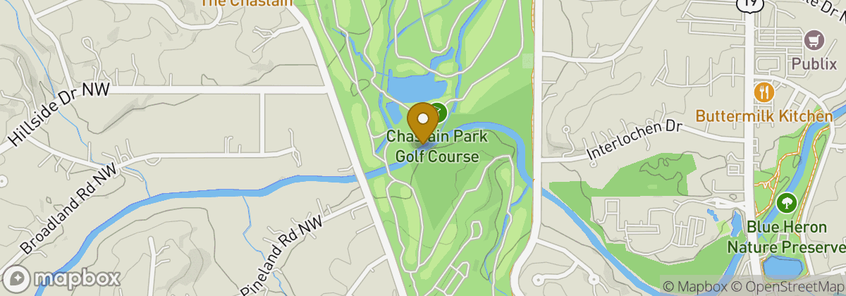 Map location: Chastain Park Golf Course
