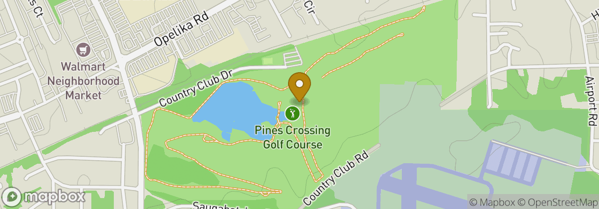 Map location: Pines Crossing Golf Course