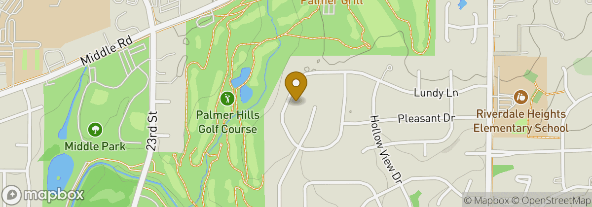 Map location: Palmer Hills Golf Course