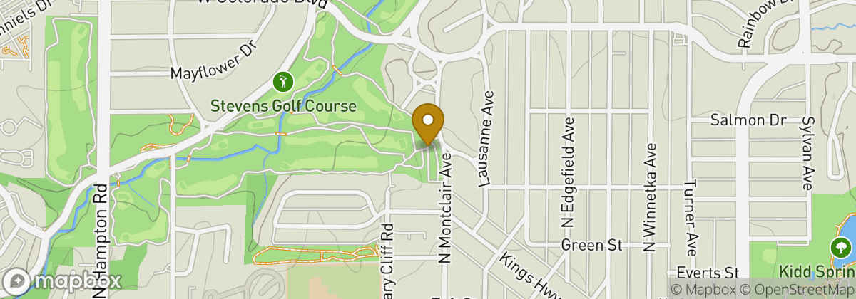 Map location: Stevens Park Golf Course