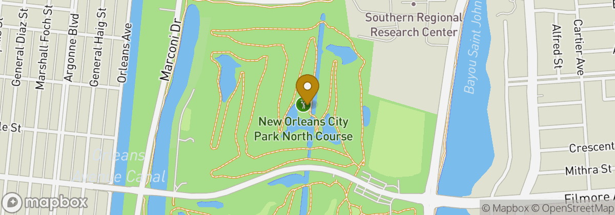 Map location: Bayou Oaks at City Park