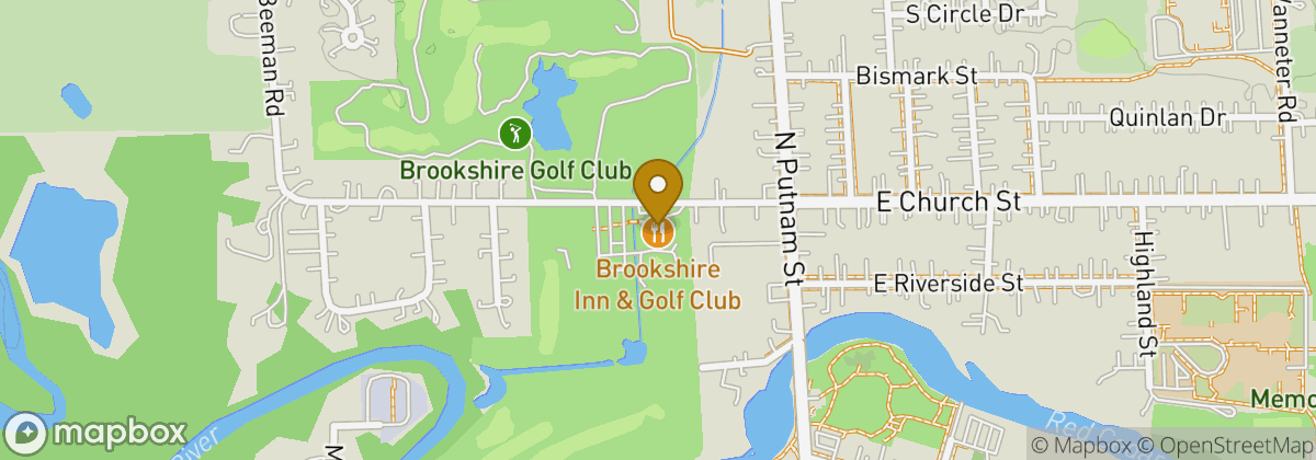 Map location: Brookshire Inn & Golf Club