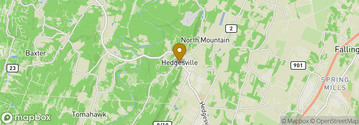 Map location: Hedgesville
