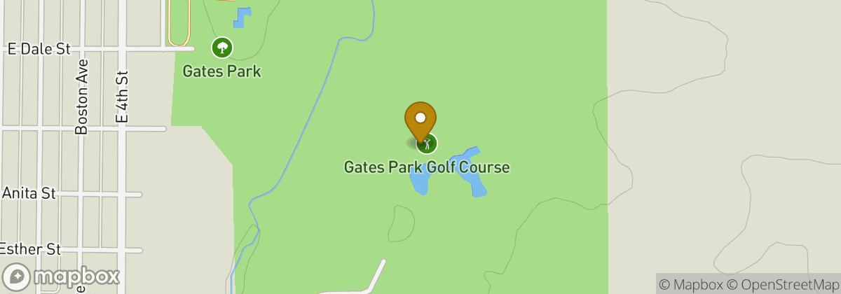 Map location: Gates Park Golf Course