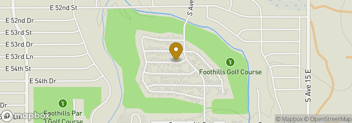 Map location: Foothills Golf Club