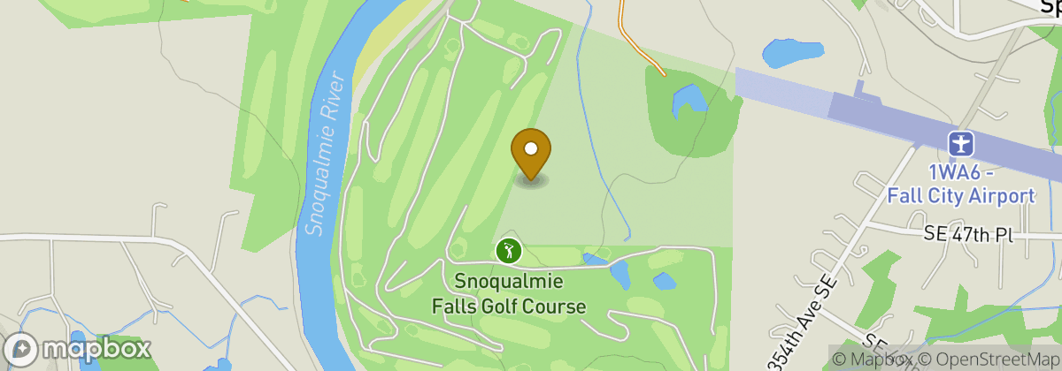 Map location: Snoqualmie Falls Golf Course