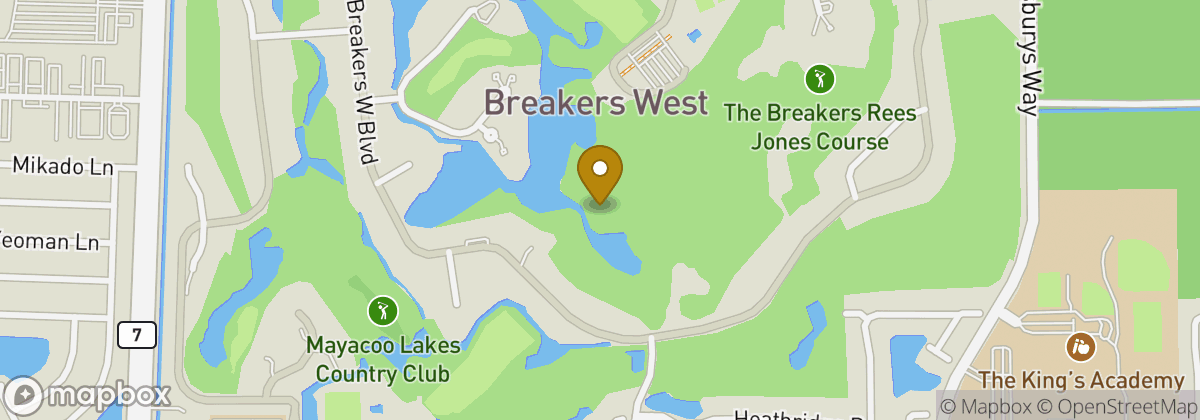 Map location: The Breakers Rees Jones Course at Breakers West