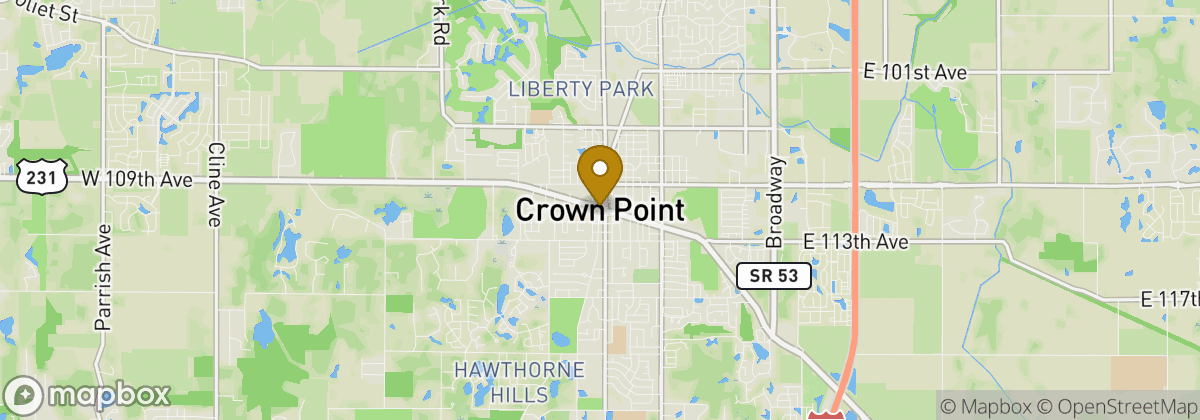 Map location: Crown Point