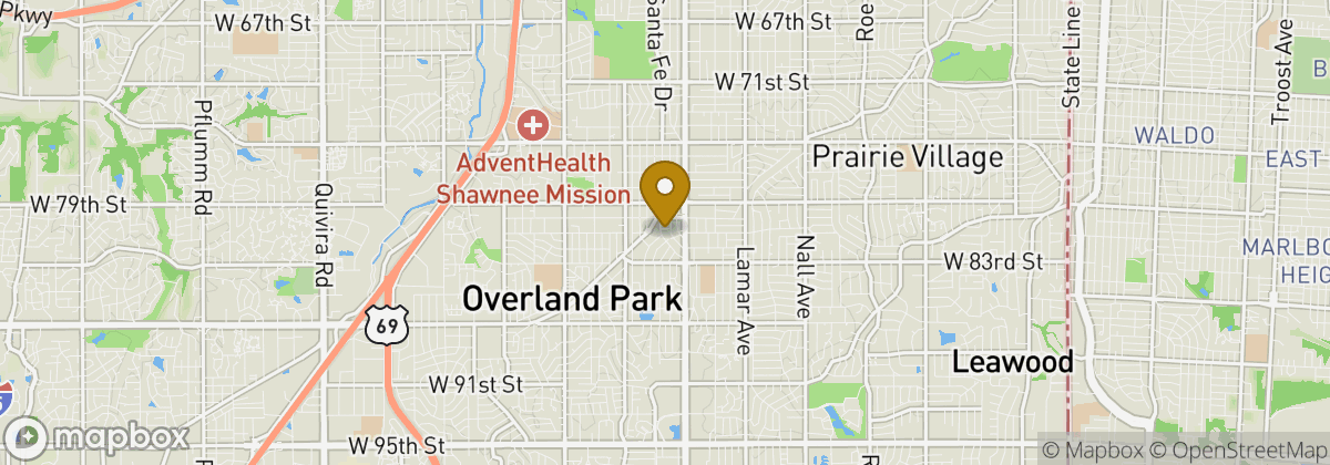 Map location: Overland Park