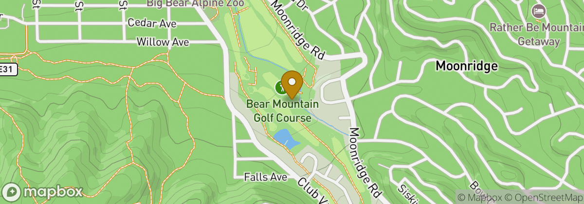 Map location: Bear Mountain Golf Course