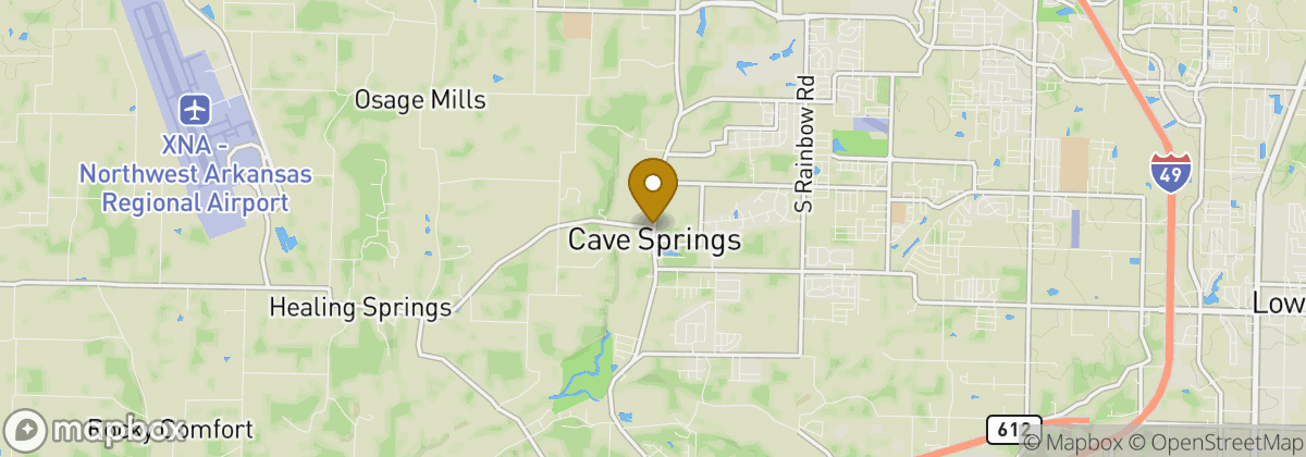 Map location: Cave Springs