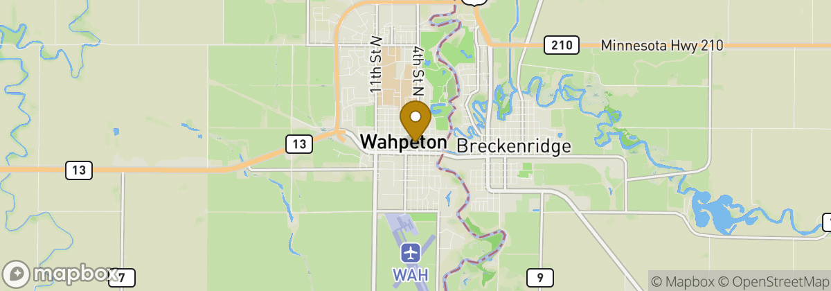 Map location: Wahpeton