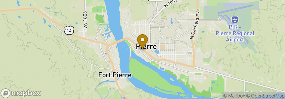 Map location: Pierre