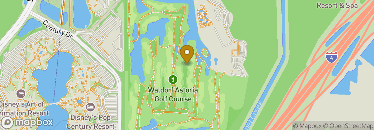 Map location: Waldorf Astoria Golf Club
