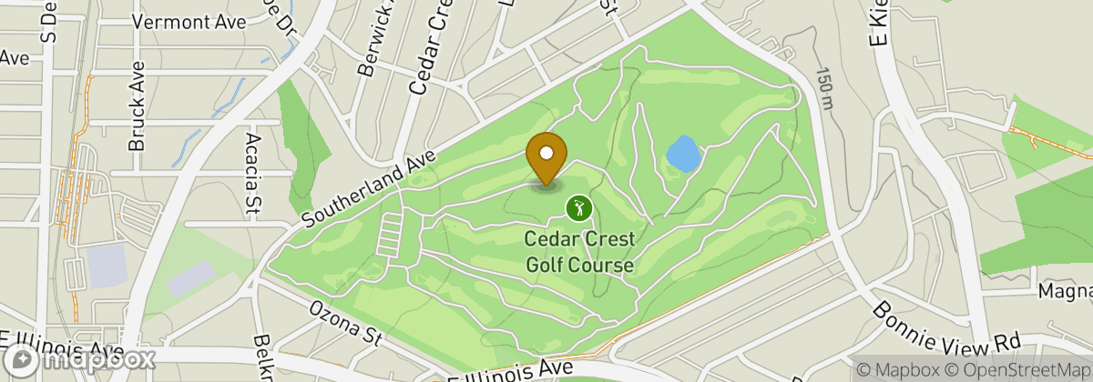 Map location: Cedar Crest Golf Course