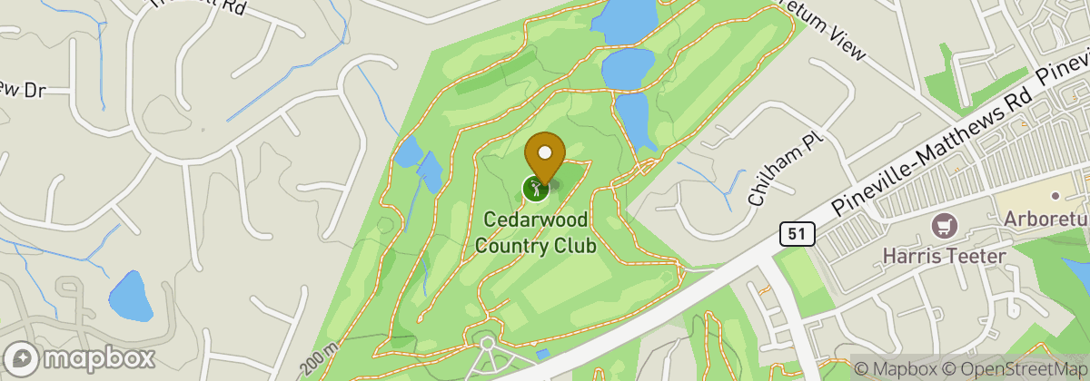 Map location: Cedarwood Country Club