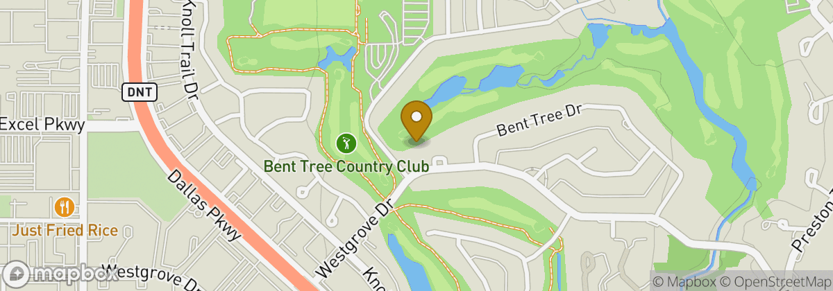 Map location: Bent Tree Country Club