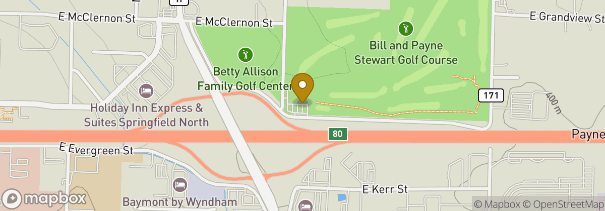 Map location: Bill & Payne Stewart Golf Course