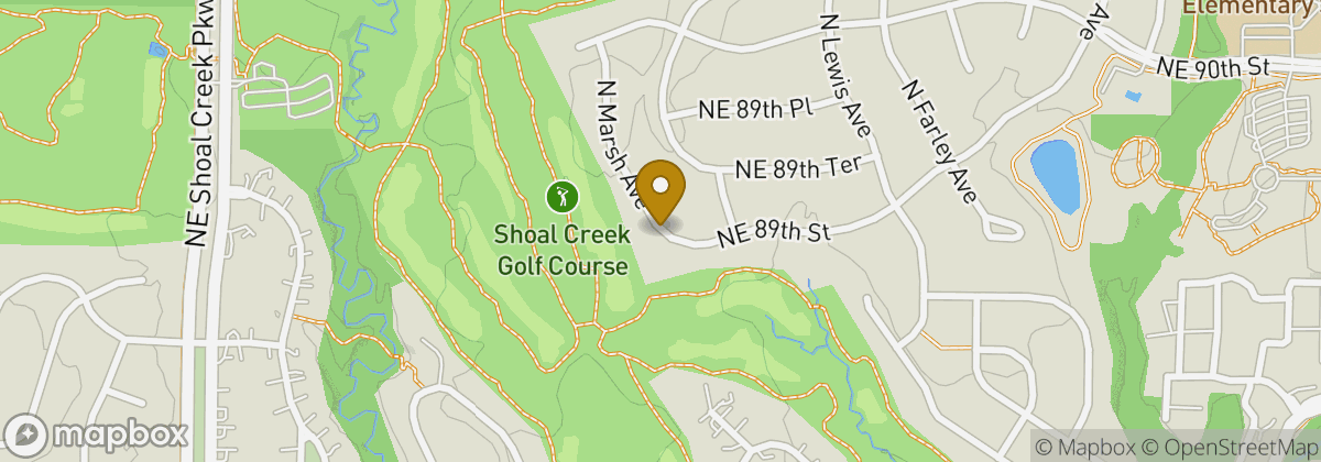 Map location: Shoal Creek Golf Course