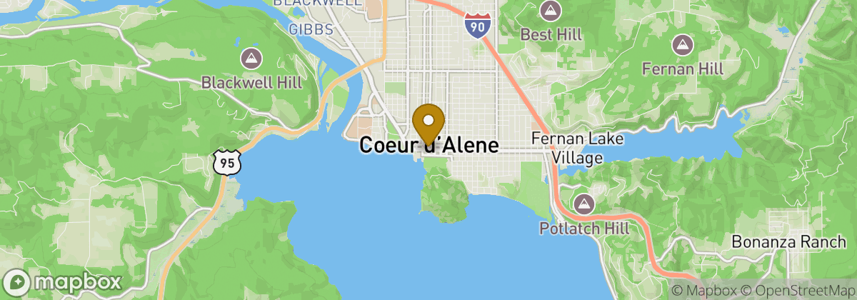 Map location: Coeur d'Alene