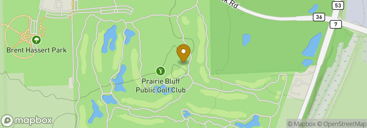 Map location: Prairie Bluff Public Golf Club