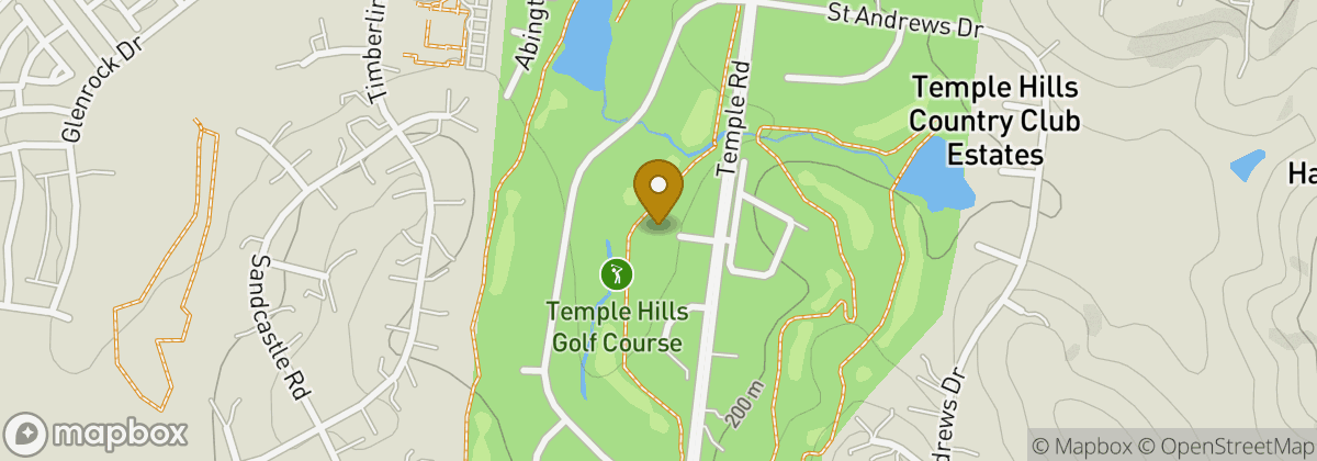 Map location: Temple Hills Country Club