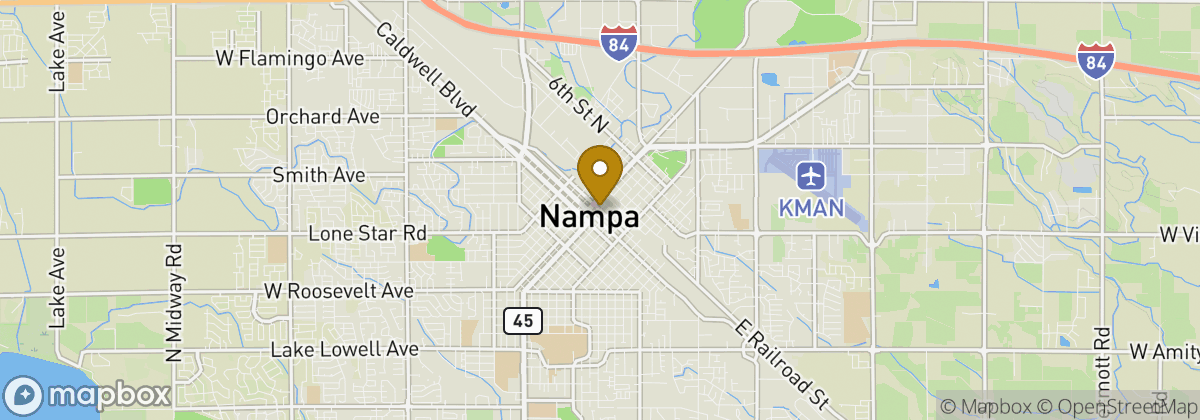 Map location: Nampa
