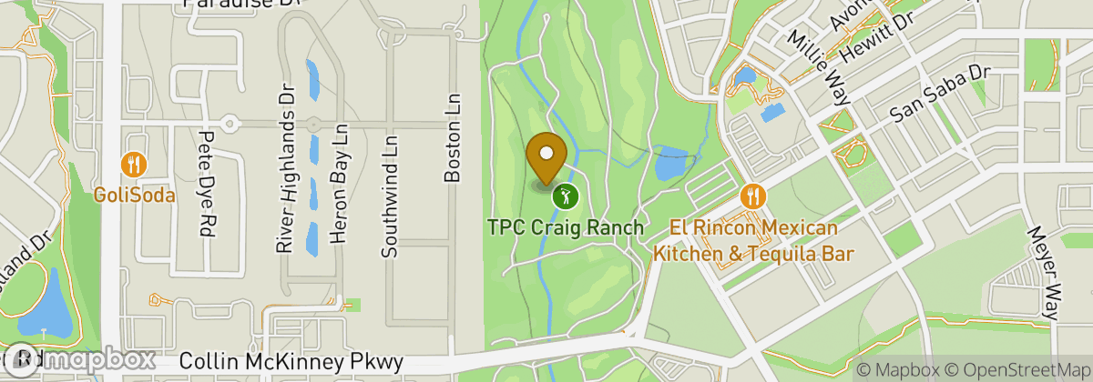 Map location: TPC Craig Ranch